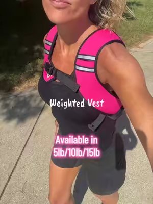 TikTok post by @lesliea3232 for Zelus Fitness. Caption reads: Use my link to Order! @ZELUS Fitness #weightedvest....