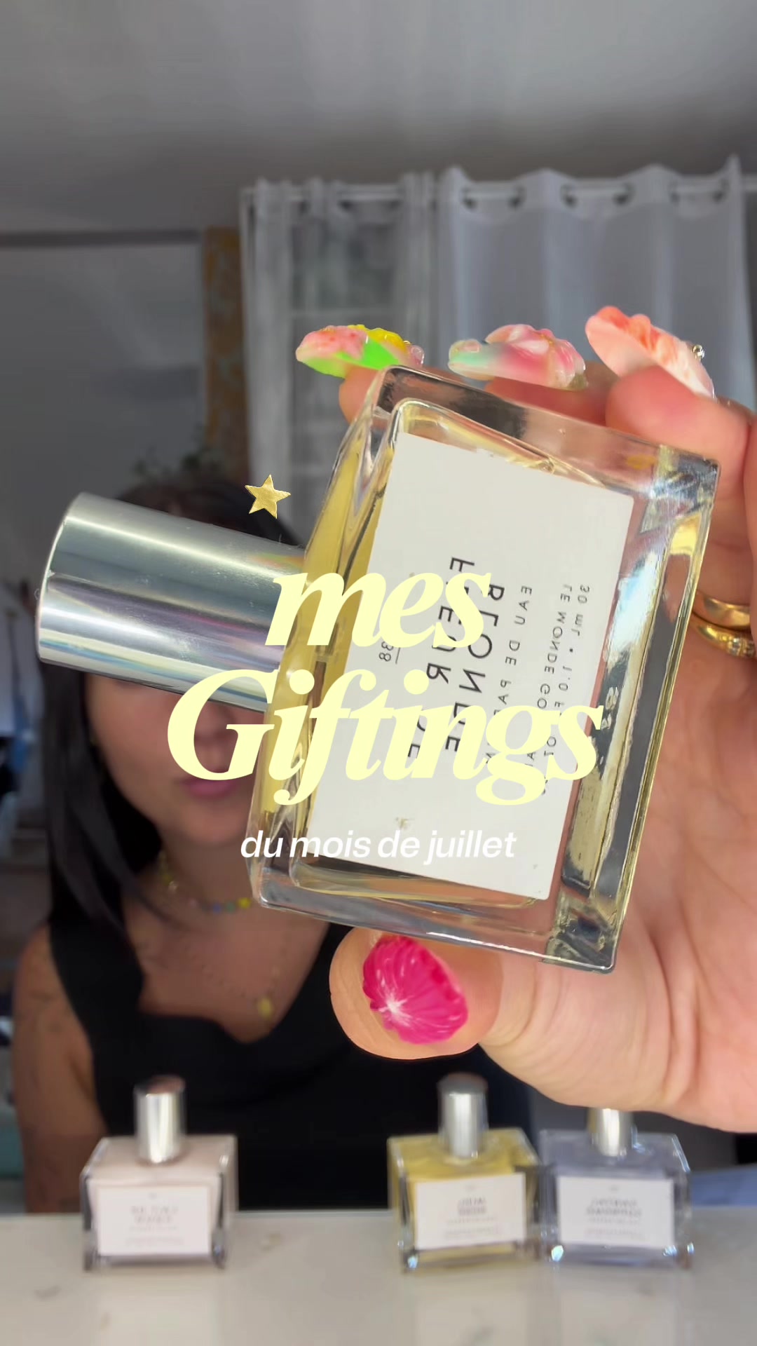 TikTok post by @marylouleloup for Nice Work Paris. Caption reads: [...] giftings de juillet ! @Rare Beauty....