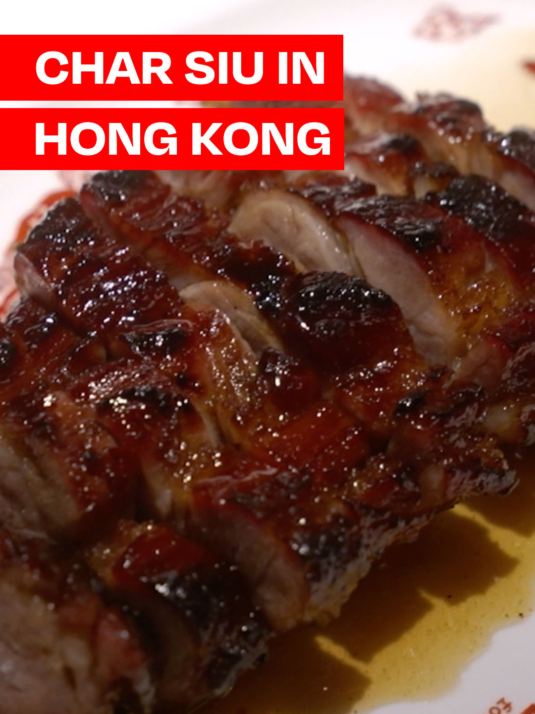 TikTok post by @eater for Discover Hong Kong. Caption reads: You can’t go to Hong Kong without trying char siu.....