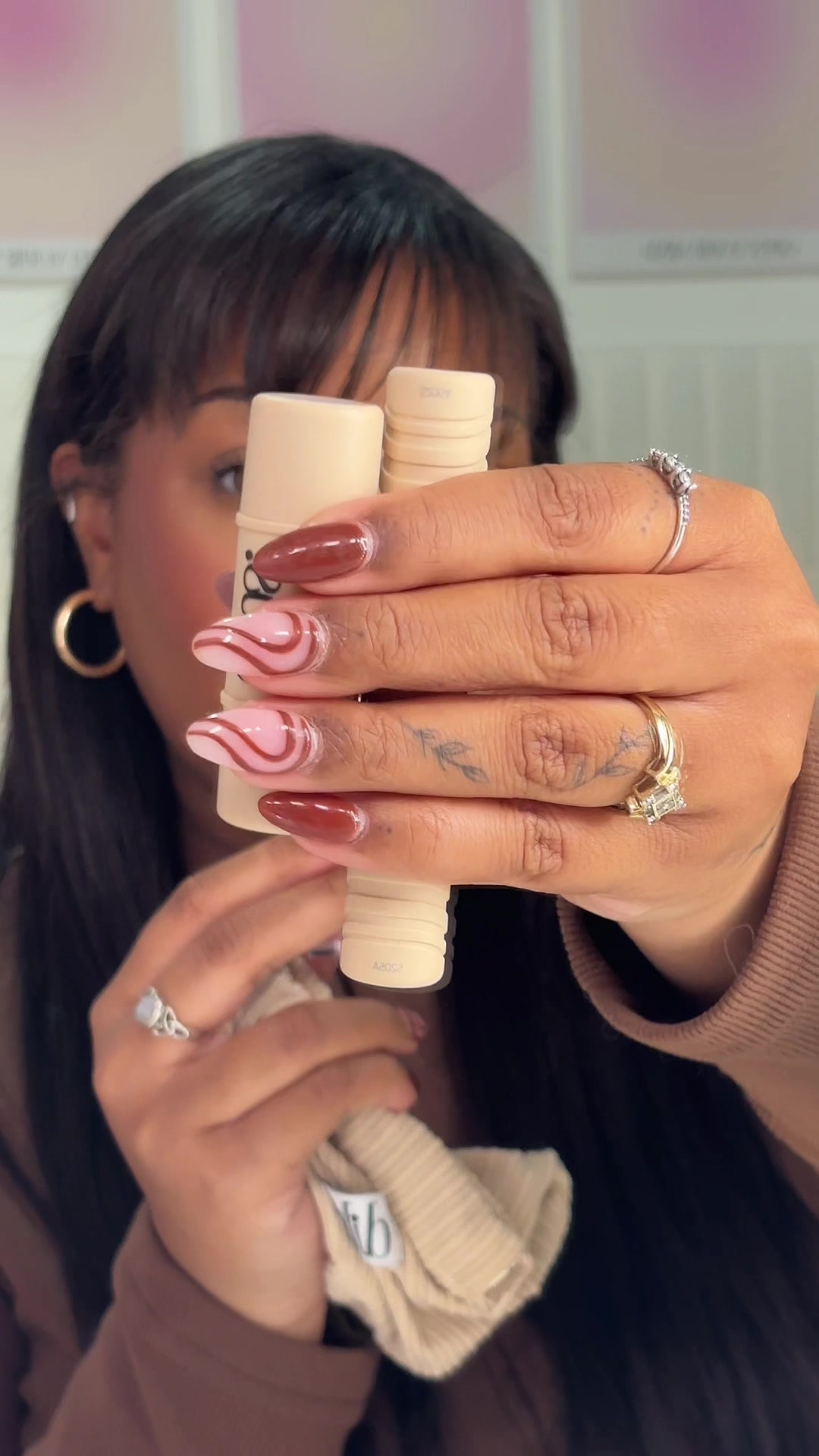 TikTok post by @karzjakeepsitcute for DIBS Beauty. Caption reads: @DIBSBEAUTY already getting us ready for holiday....