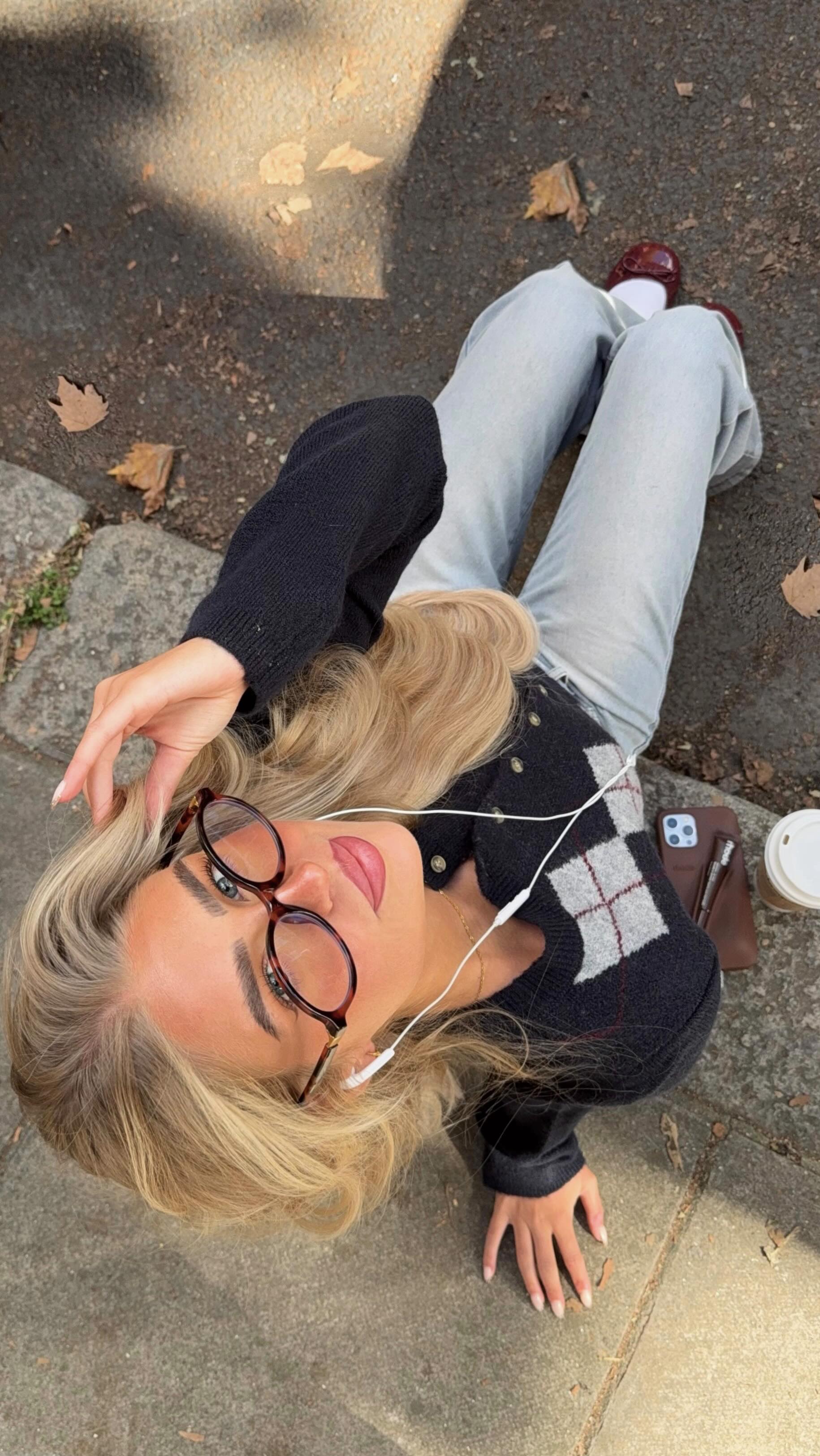 Instagram post by @hollyjai for Hello Molly. Caption reads: my go-to outfit for a winter night....