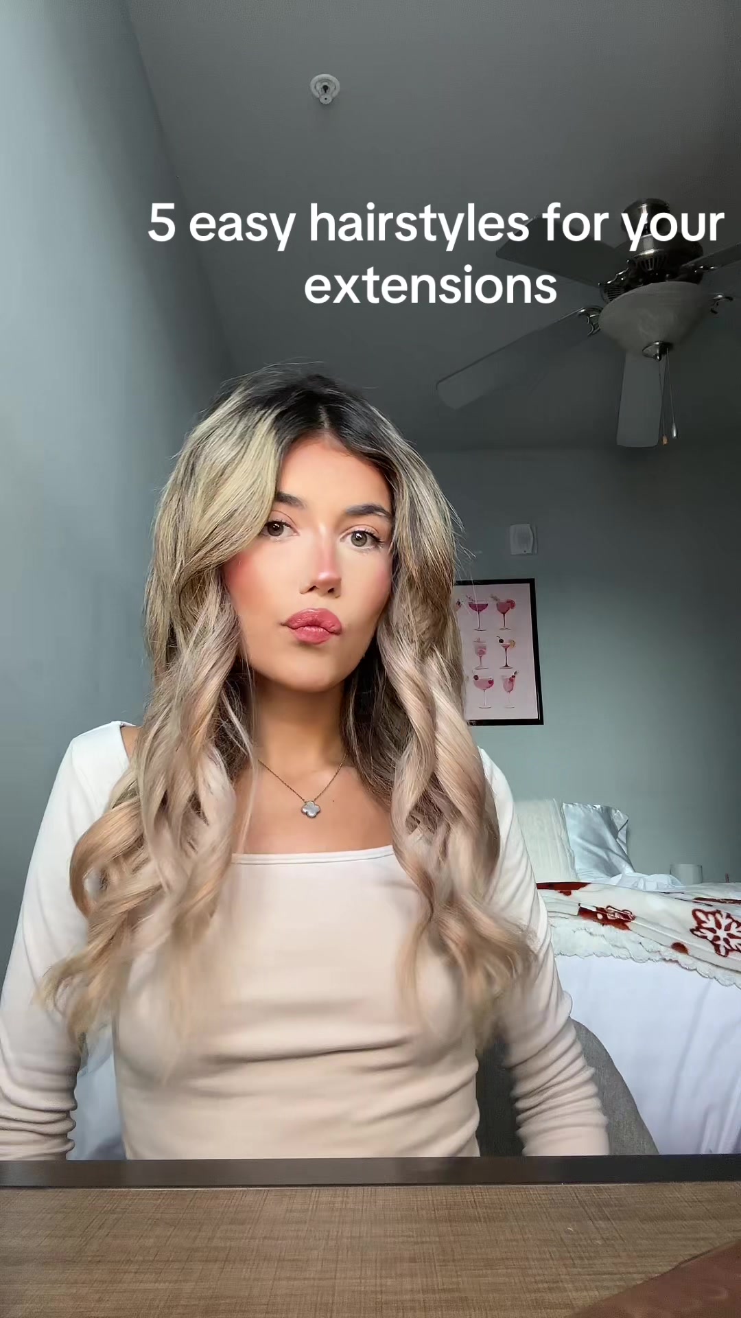 TikTok post by @maneater42069_ for Dooreshair. Caption reads: [...] blonde!! #hairextensions #tapeins....