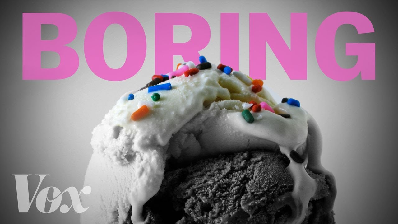 YouTube post by @Vox for Statista. Caption reads: Why every restaurant has the same desserts.