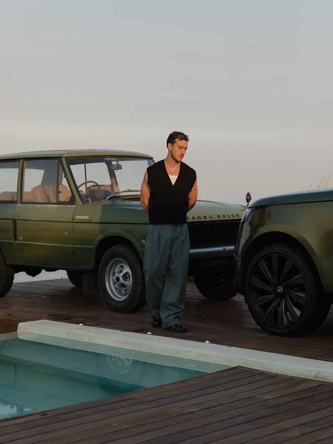 Instagram post by @louisdarcis for Land Rover. Caption reads: AnzeigeIAd // 55 years of @rangerover, a journey....