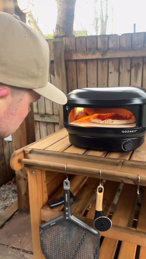 Instagram post by @tomvoyageuk for Gozney. Caption reads: I've loved trying out the new @gozney Arc Lite!....