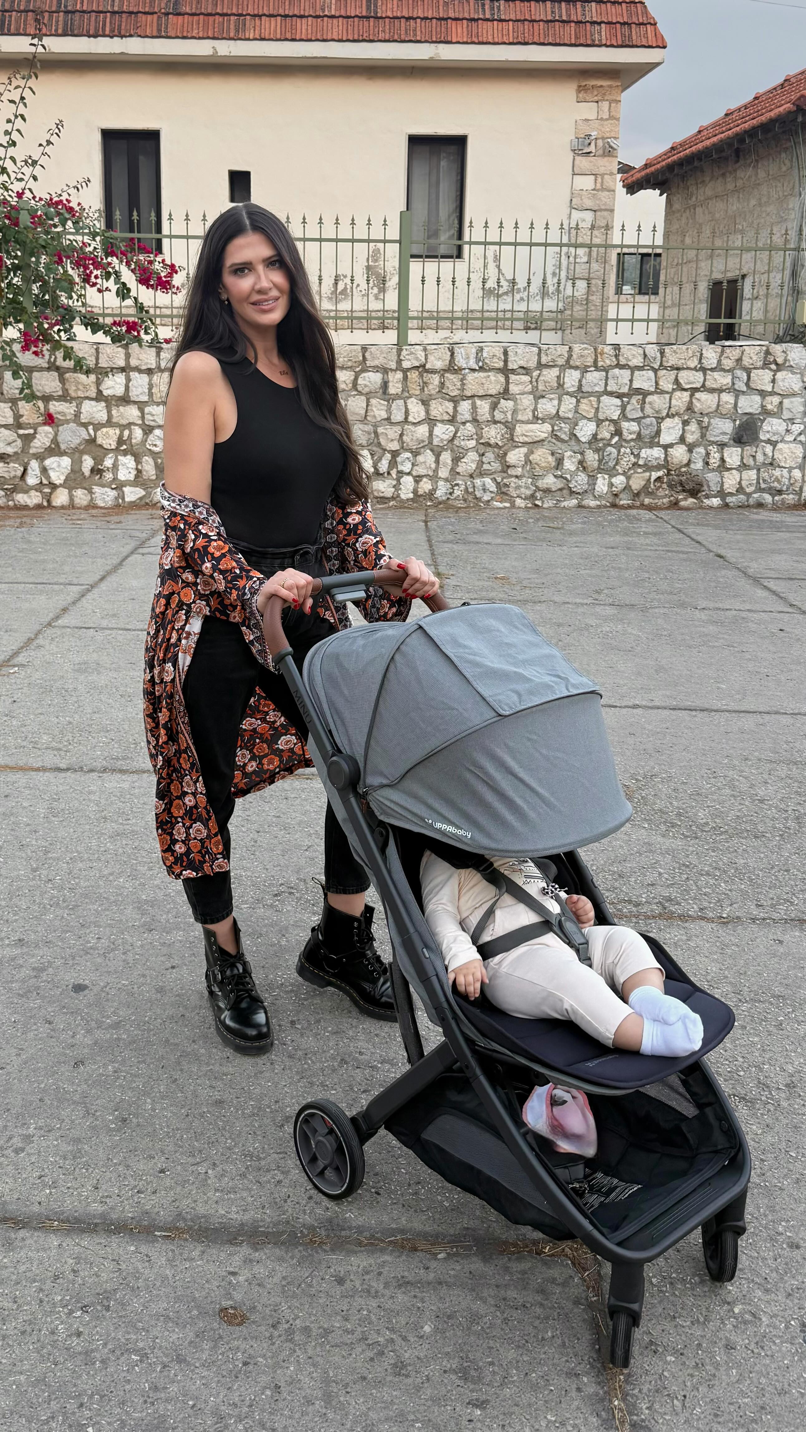 Instagram post by @elise__abdallah for UPPAbaby. Caption reads: Small stroller, big adventures ✨ Loving how the....