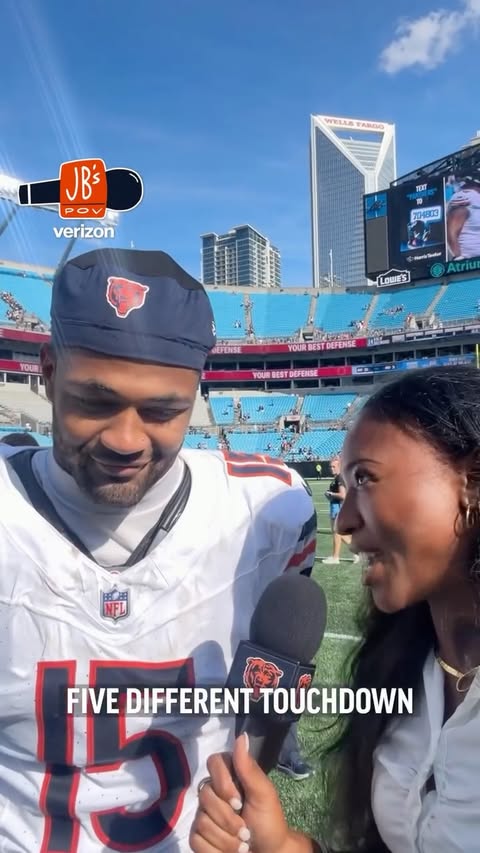 Instagram post by @jasminebbaker for Verizon. Caption reads: No shortage of big plays from @romeodunze and crew....