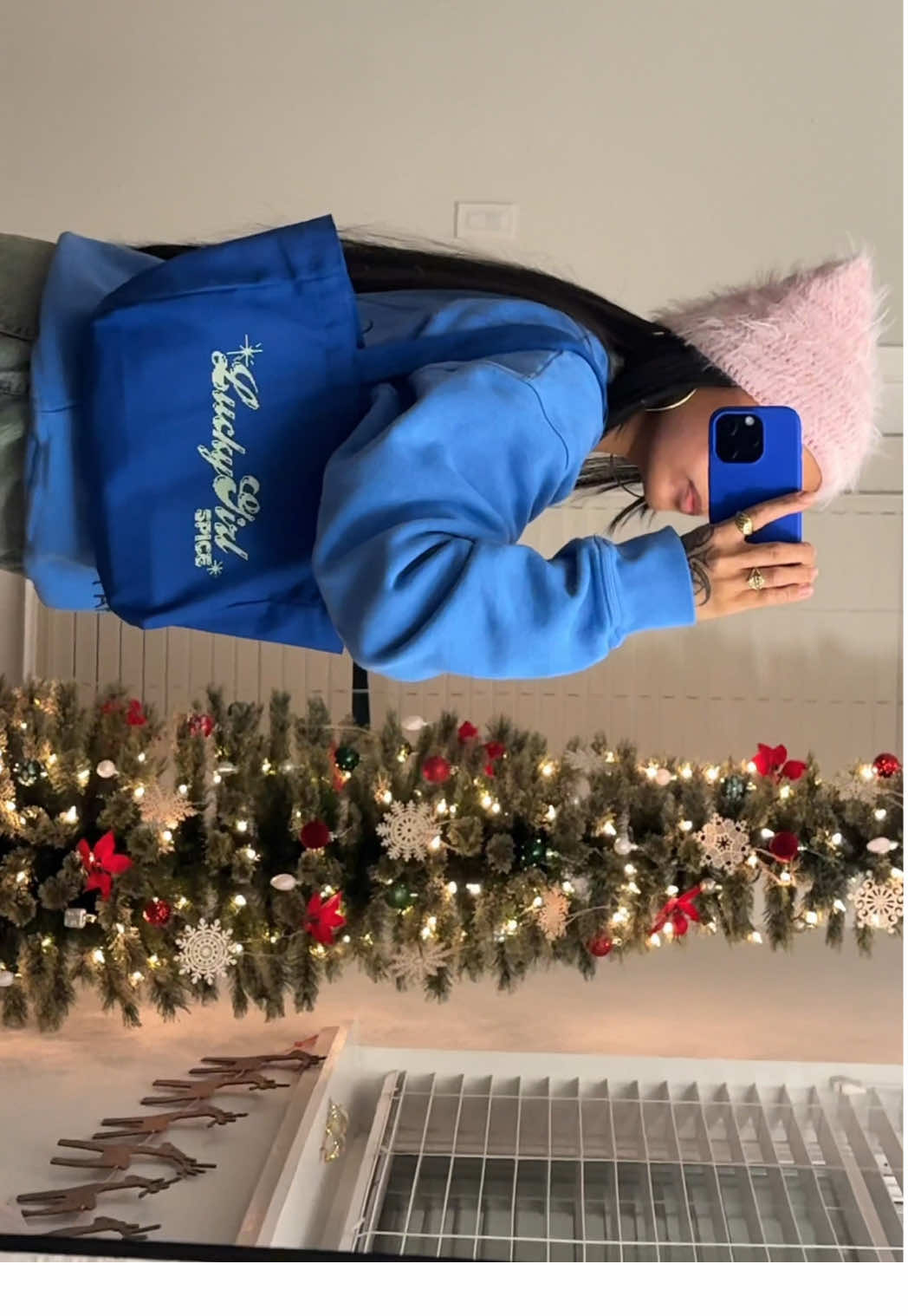 TikTok post by @journeyrene for mnml. Caption reads: [...] Outfitters beanie @Stüssy crewneck @mnml....