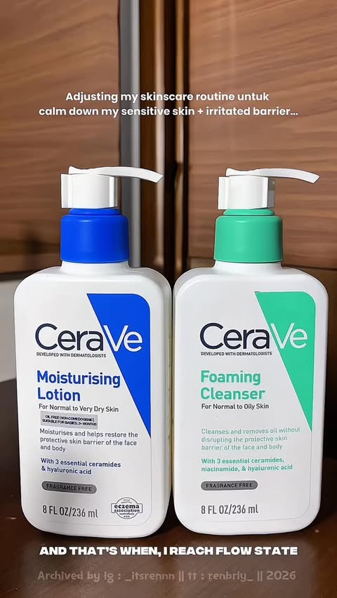 Instagram post by @__itsrennn for CeraVe. Caption reads: My fav skinscare from @cerave ✨🫶🏻

#CeraVeID....