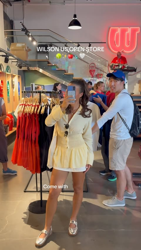 Instagram post by @oliviahr for Wilson Sporting Goods. Caption reads: Come with me to check out everything inside the....