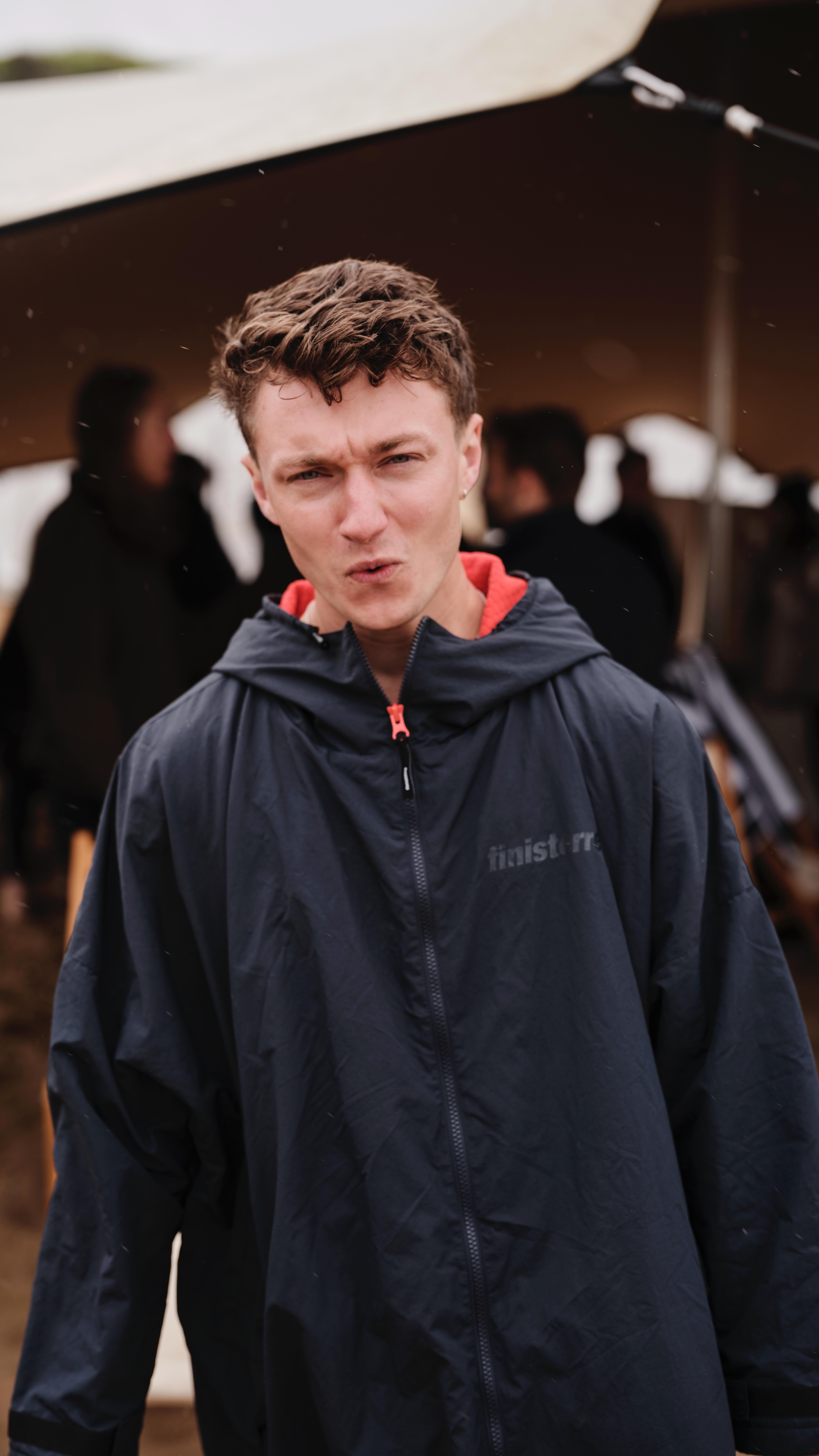 Instagram post by @hazosterfield for Finisterre. Caption reads: Not a swimmer. But Talisker asked nicely. 

Big....