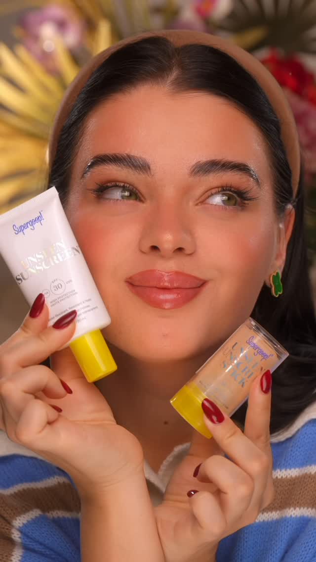 Instagram post by @_idareen_ for Supergoop. Caption reads: You know that feeling when your SPF blurs....