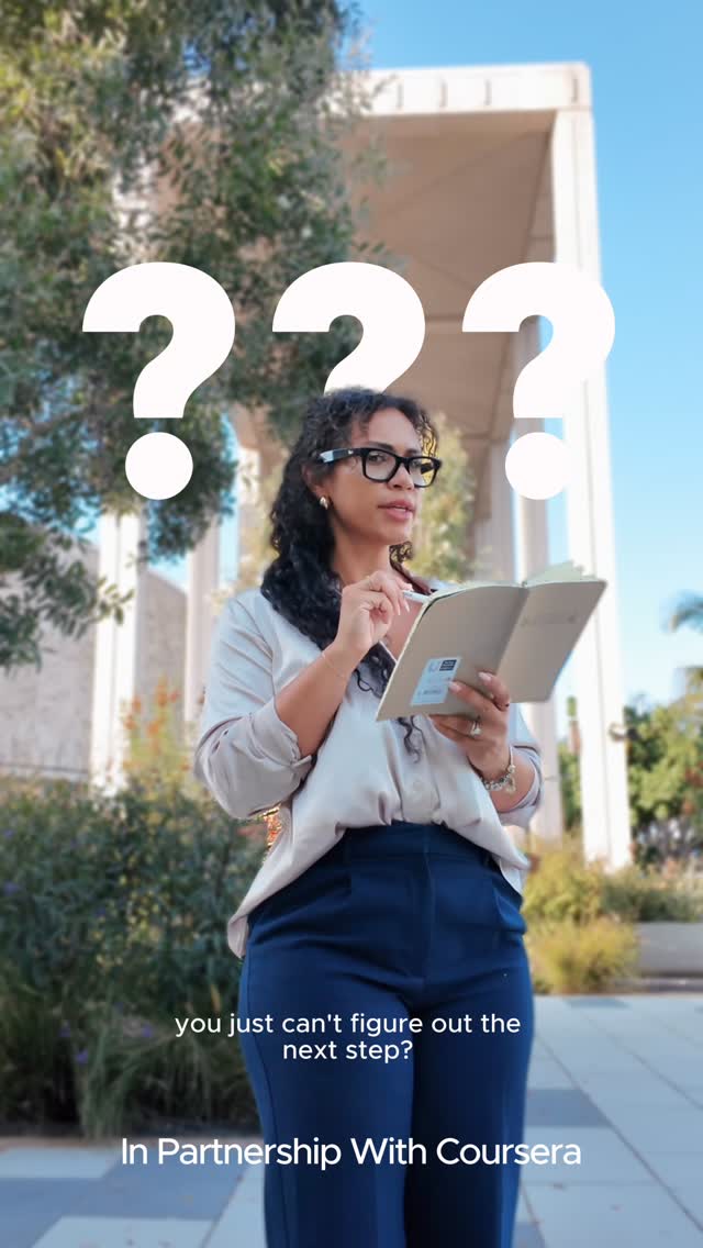 Instagram post by @careersbychris for Coursera. Caption reads: Drop “Coursera” to start today! #CourseraPartner....