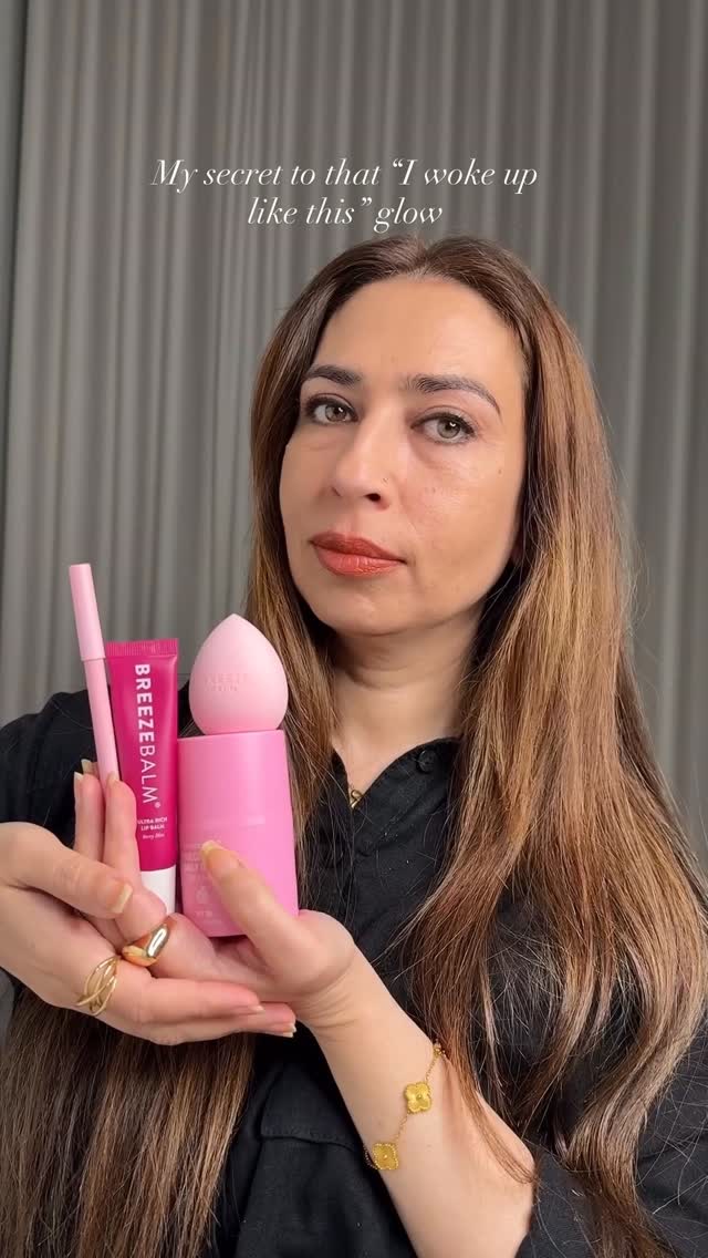 Instagram post by @beautywhispers_s for Breeze Balm. Caption reads: [...] to that “I woke up like this” glow? Breeze....