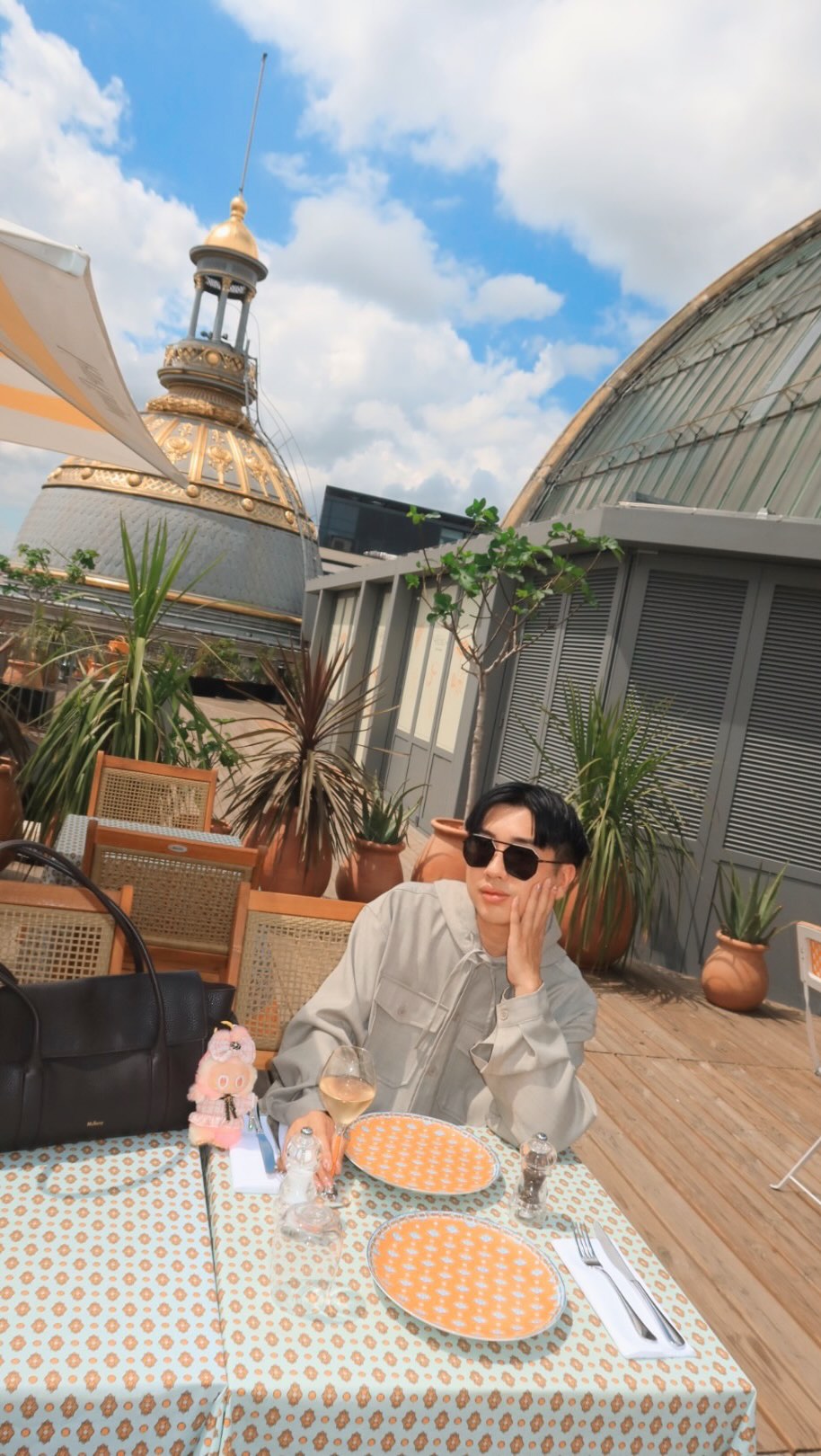 Instagram post by @declanchan for Veuve Clicquot. Caption reads: Declan in Paris is a new series on Netflix....