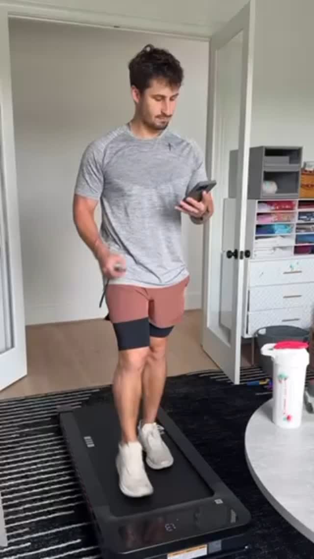 Instagram post by @johnjames94 for Merach. Caption reads: I love my @merachfit walking pad! Highly recommend....