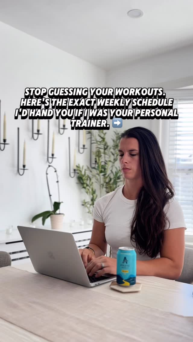 Instagram post by @elisesbodyshop for Athletic Brewing. Caption reads: Stop guessing your workouts. Here’s the exact....