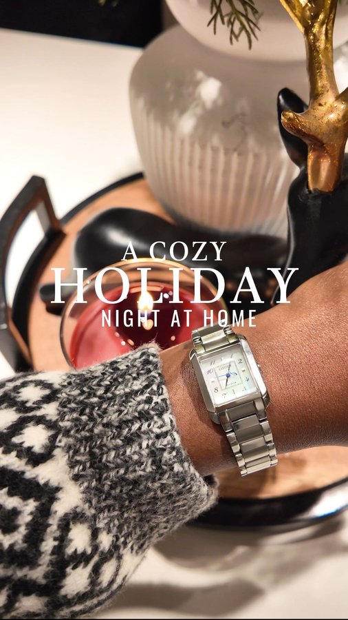 Instagram post by @trutolyss for Citizen Watch. Caption reads: In the midst of the holiday rush, it’s the quiet,....