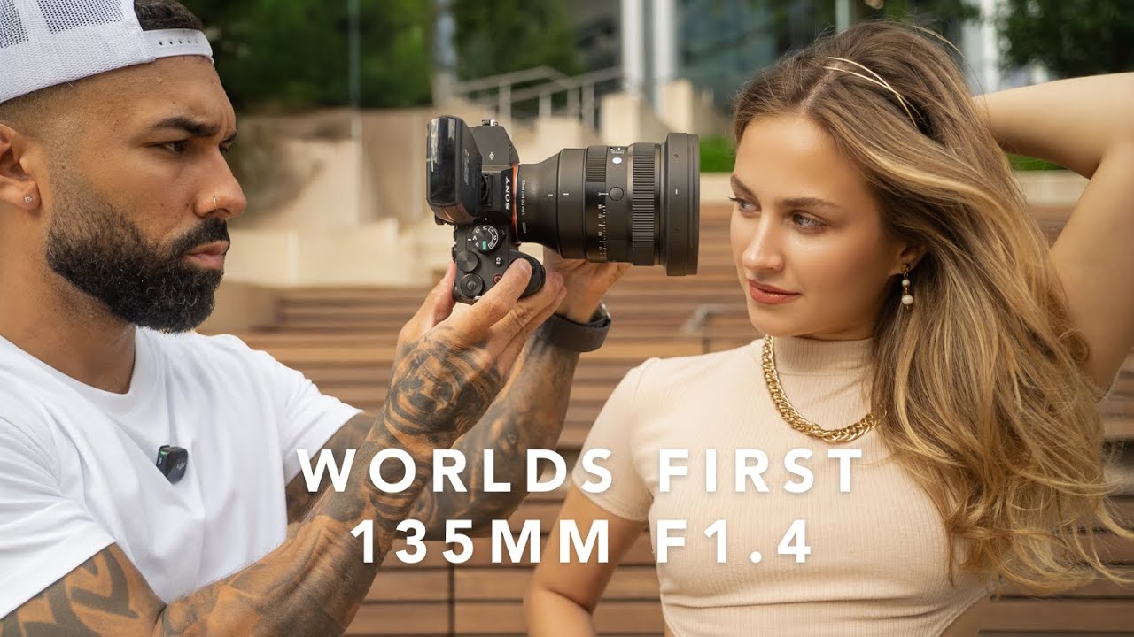 YouTube post by @MannyOrtiz for Westcott Lighting. Caption reads: The Portrait Lens to End All Portrait Lenses:....