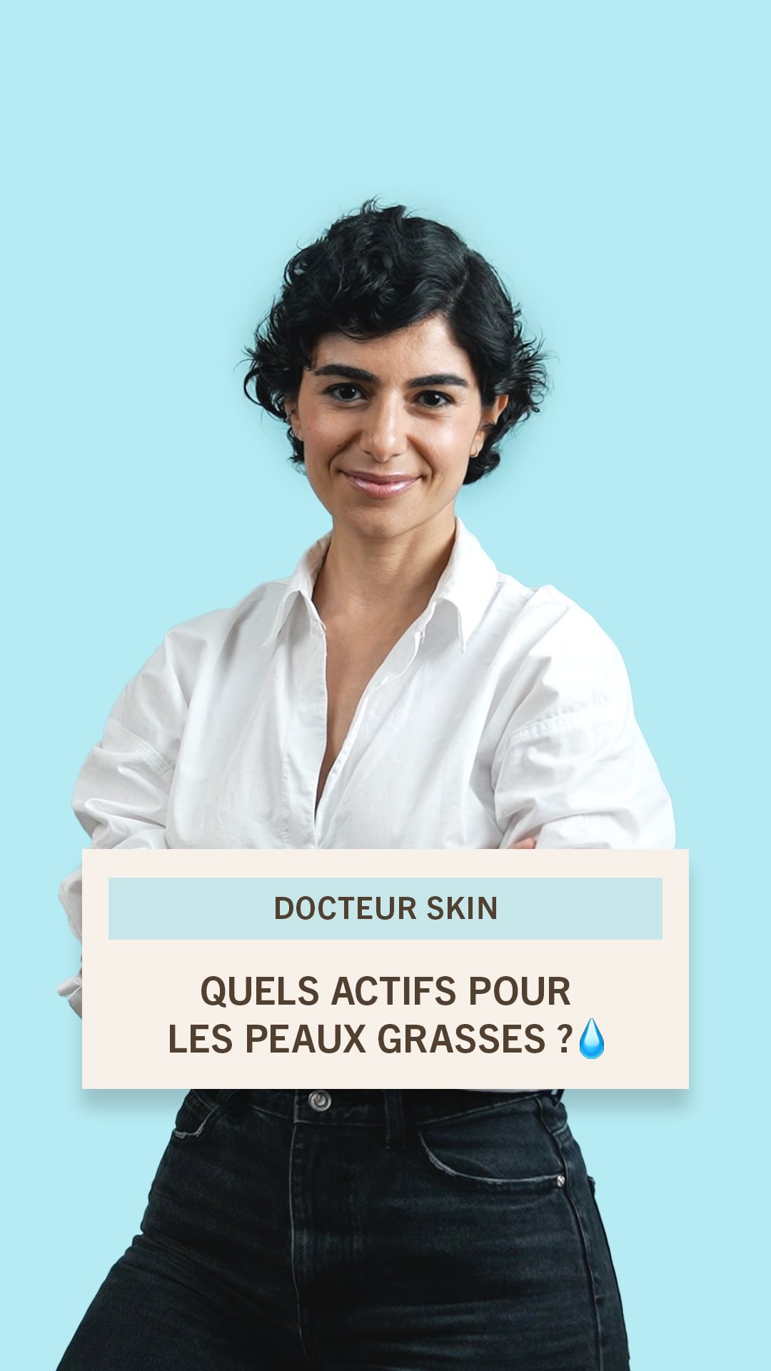 Instagram post by @docteur_skin for Aroma-Zone. Caption reads: Tu as la peau grasse et tu te cherches quels sont....