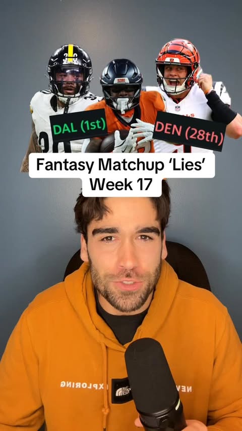 Instagram post by @joelsmythfantasy for Yahoo. Caption reads: The fantasy matchup lies for championship weekend....