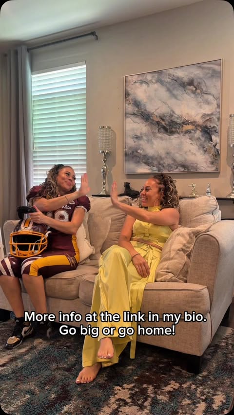 Instagram post by @cleatsandstilettos for TCL USA. Caption reads: #ad Some TVs fit in a room. Some TVs become the....
