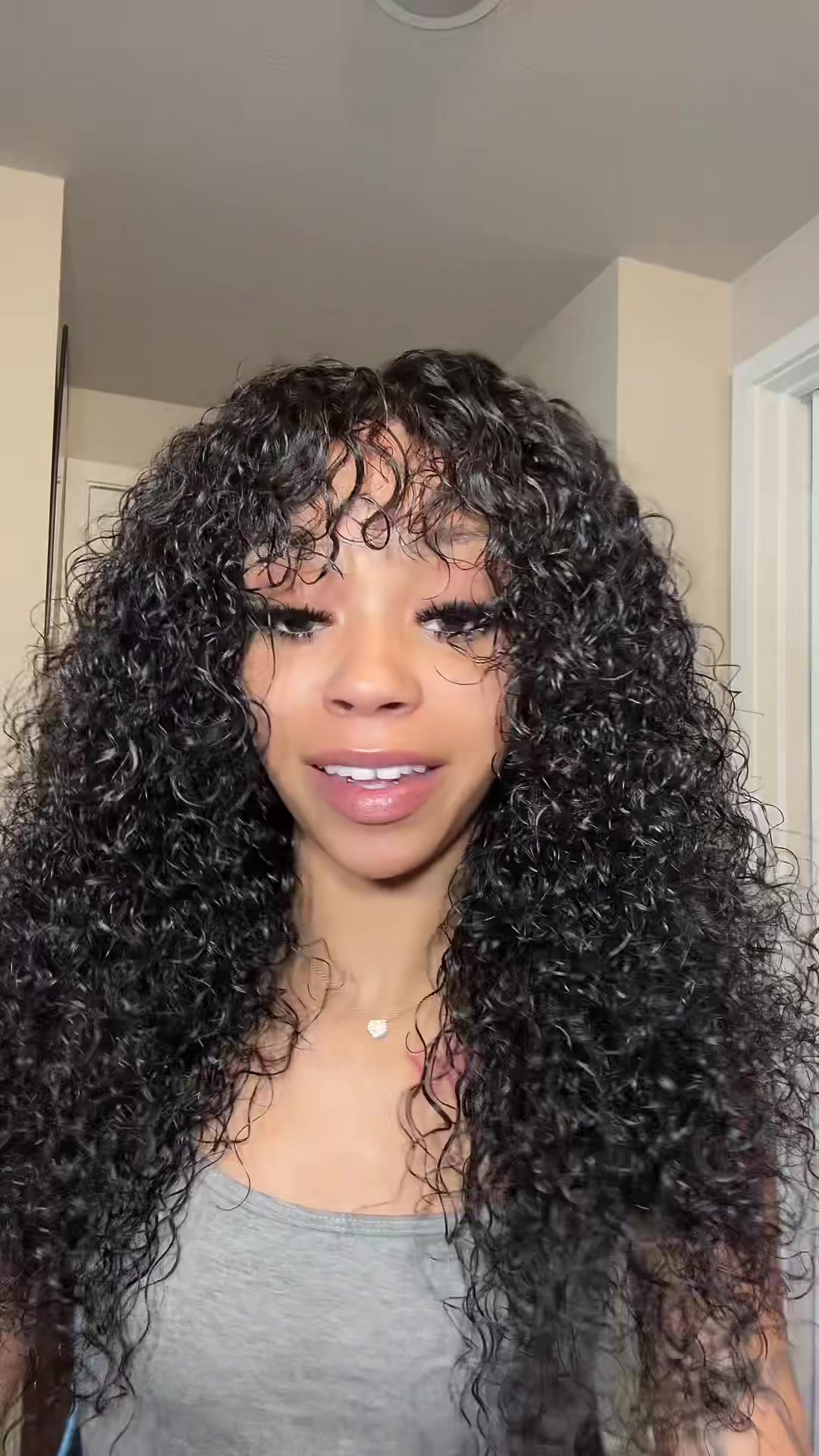 TikTok post by an influencer for UNice Hair. Caption reads: @UNice Hair @UNICE @UniceHairCo [...].