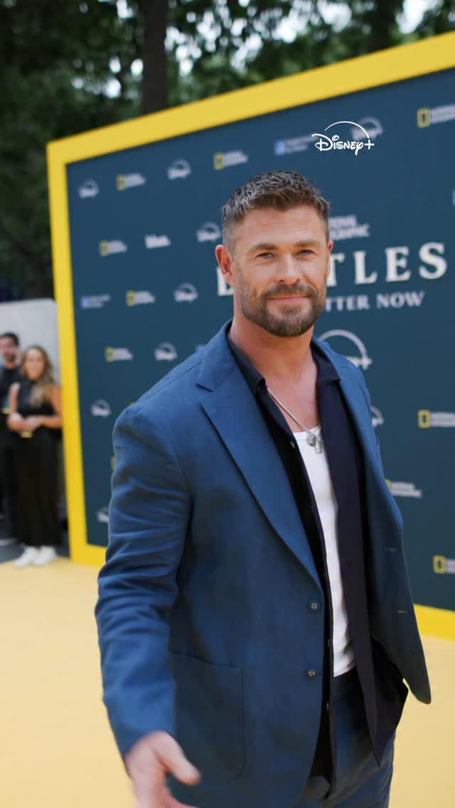 Instagram post by @chrishemsworth for Disney plus. Caption reads: Lights. Camera . Limitless 🎥✨
It’s a yellow....
