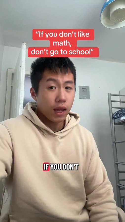 Instagram post by @your.bummy.math.tutor for Brilliant.org. Caption reads: Yes, go to school. Yes, use @brilliantorg #sat....