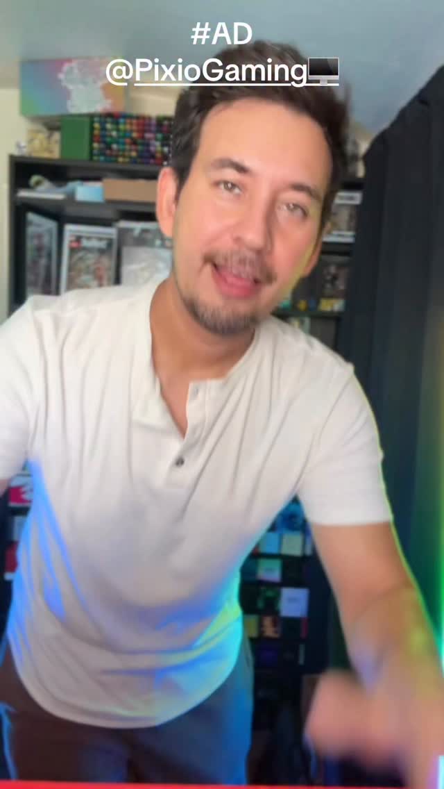 Instagram post by @dangermarin for Pixio Gaming. Caption reads: [...] I actually really love this monitor....