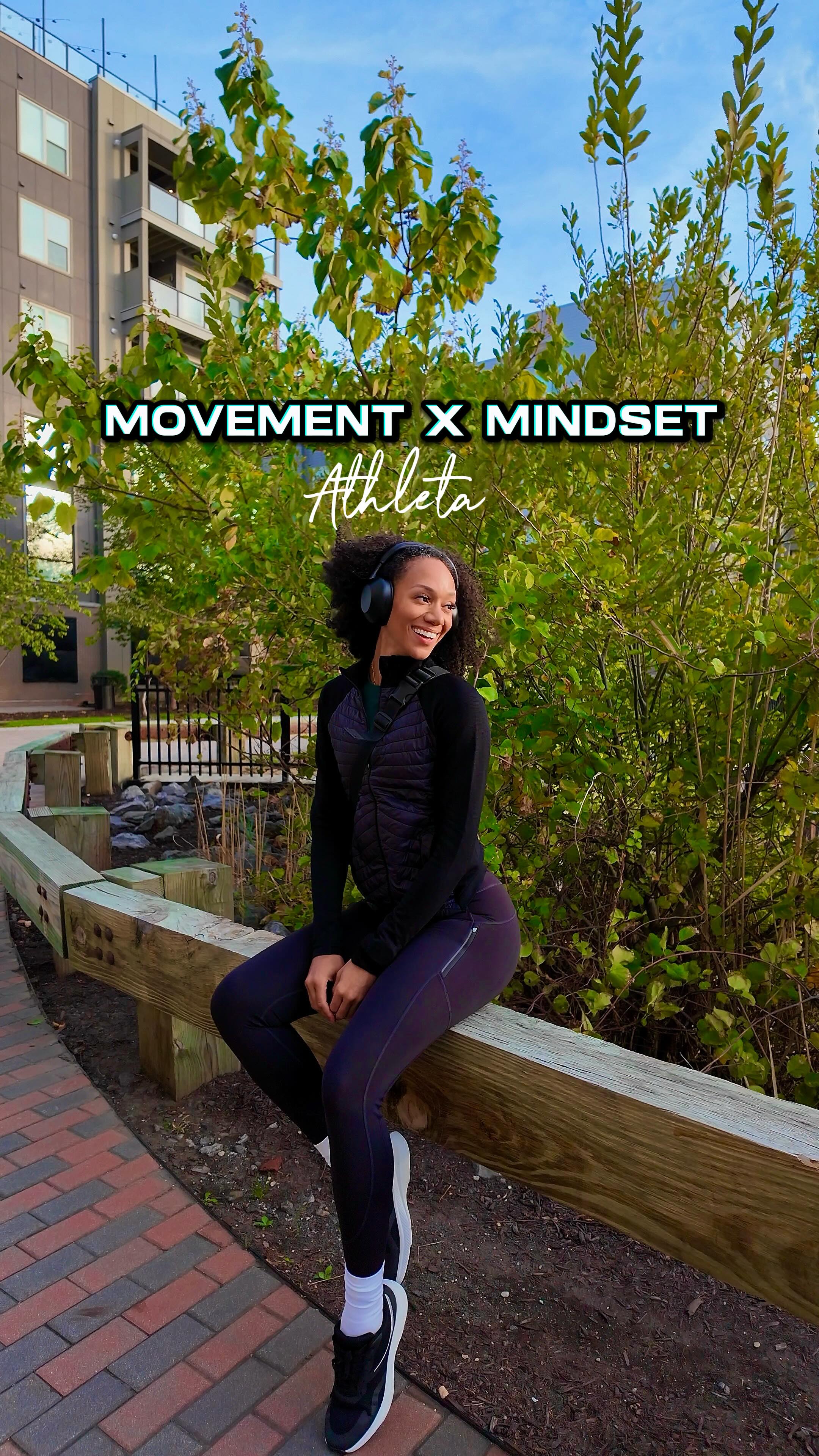 Instagram post by @_etaylor_ for Athleta. Caption reads: It’s the season of slowing down to take it all in!....