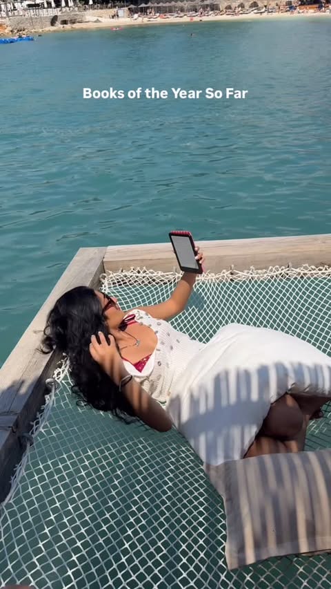 Instagram post by @komal_nambiar for Amazon Kindle. Caption reads: [...] Best Books of the Year So Far List....