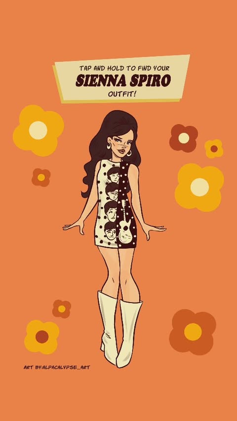Instagram post by @alpacalypse_art for Universal Music Group. Caption reads: Sienna Spiro for @universalmusicau 🧡🌼🍂 Super....