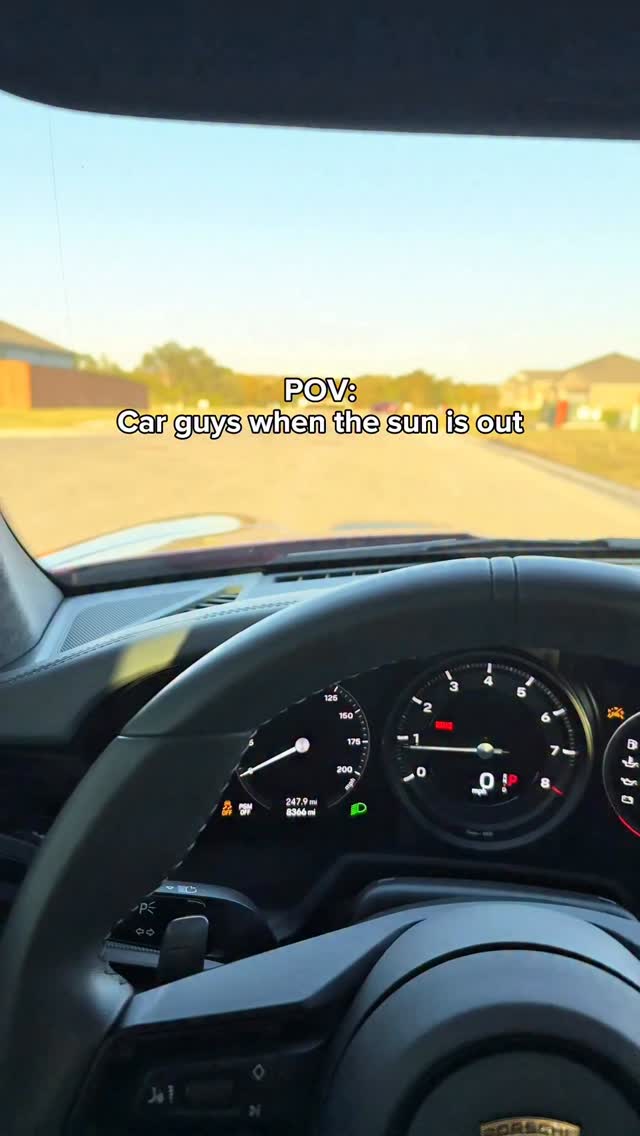 Instagram post by @brian.withai for Porsche USA. Caption reads: POV: car guys when the sun is out 

#porsche....