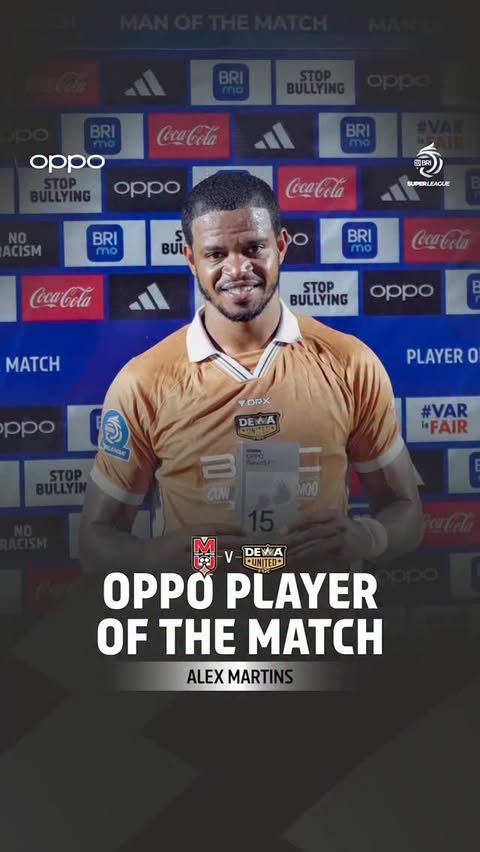 Instagram post by @alex39_mf for OPPO Indonesia. Caption reads: 𝐎𝐏𝐏𝐎 𝐏𝐋𝐀𝐘𝐄𝐑 𝐎𝐅 𝐓𝐇𝐄 𝐌𝐀𝐓𝐂𝐇 Malut....