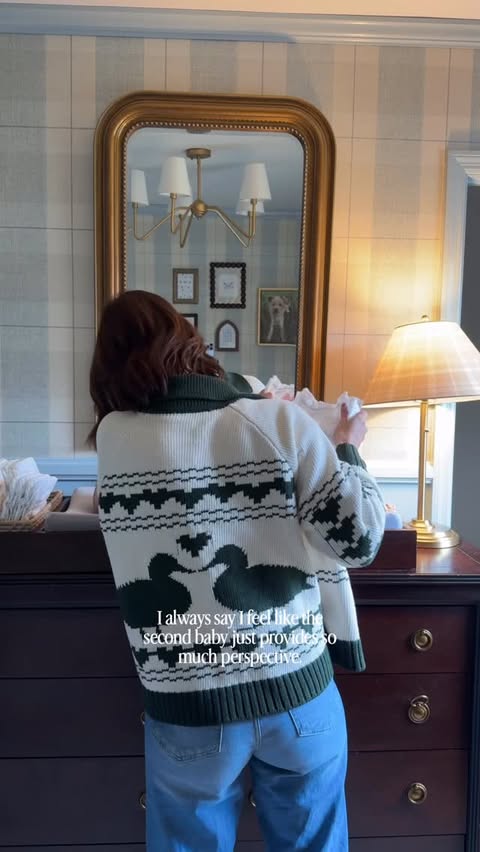 Instagram post by @thehalliescene for Huggies. Caption reads: [...] perspective 🥹✨ behind every first was....