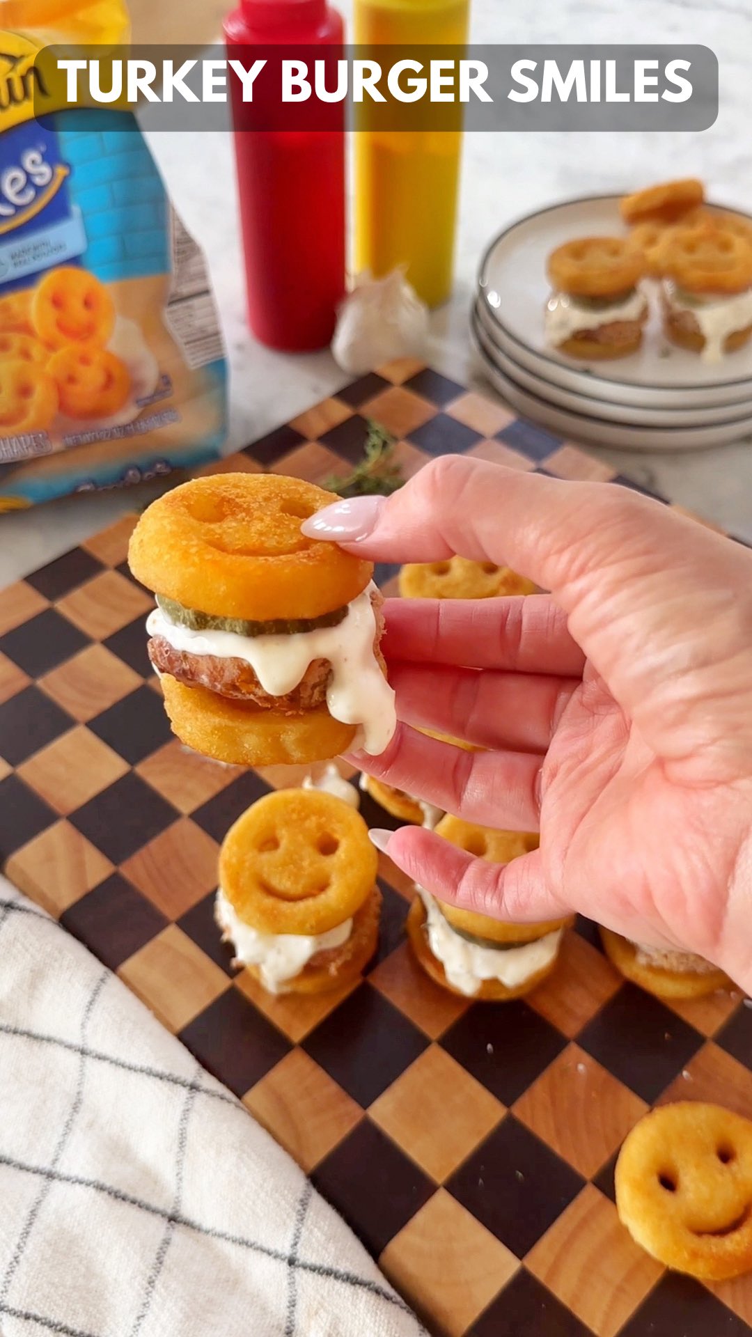 Instagram post by @jessiejanedaye for McCain. Caption reads: Turkey Burger Sliders with @McCainFoodsUsa Crispy....