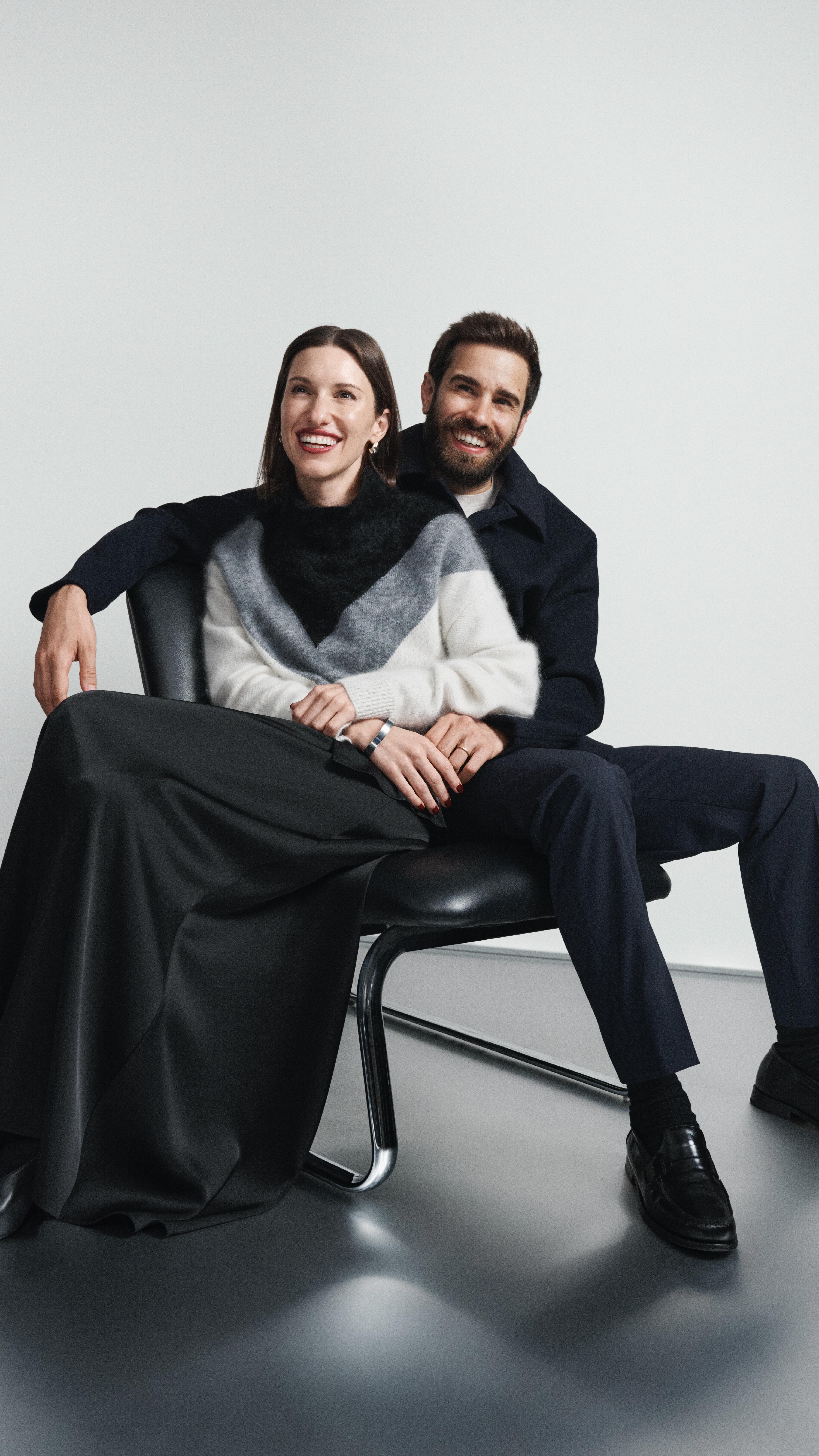 Instagram post by @nir_sarig for Theory. Caption reads: One couple. Two styles of gifting. For....