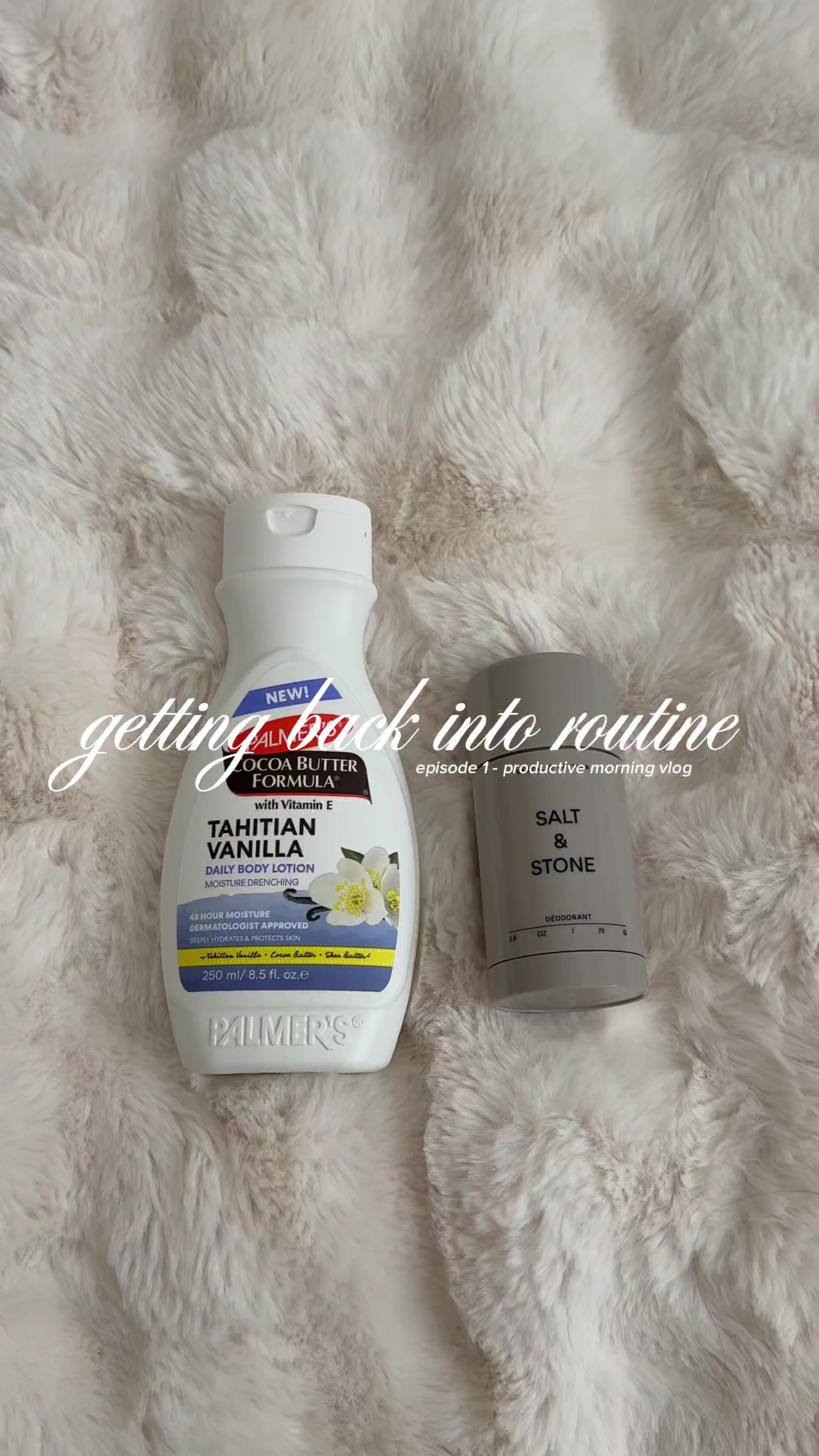 TikTok post by @jaswinterr for SALT & STONE. Caption reads: [...] #morningroutine @DFYNE @White Fox Boutique....