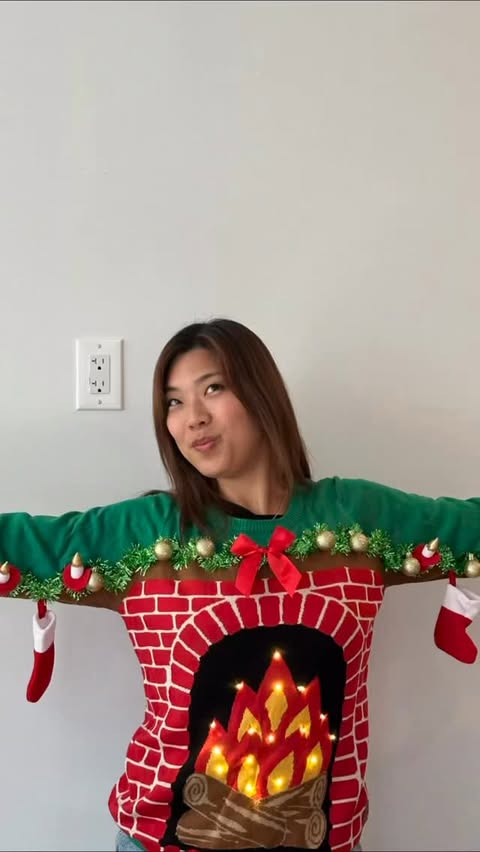 Instagram post by @joycehasa for Tipsy Elves. Caption reads: this is the funniest sweater ever @tipsyelves 

i....