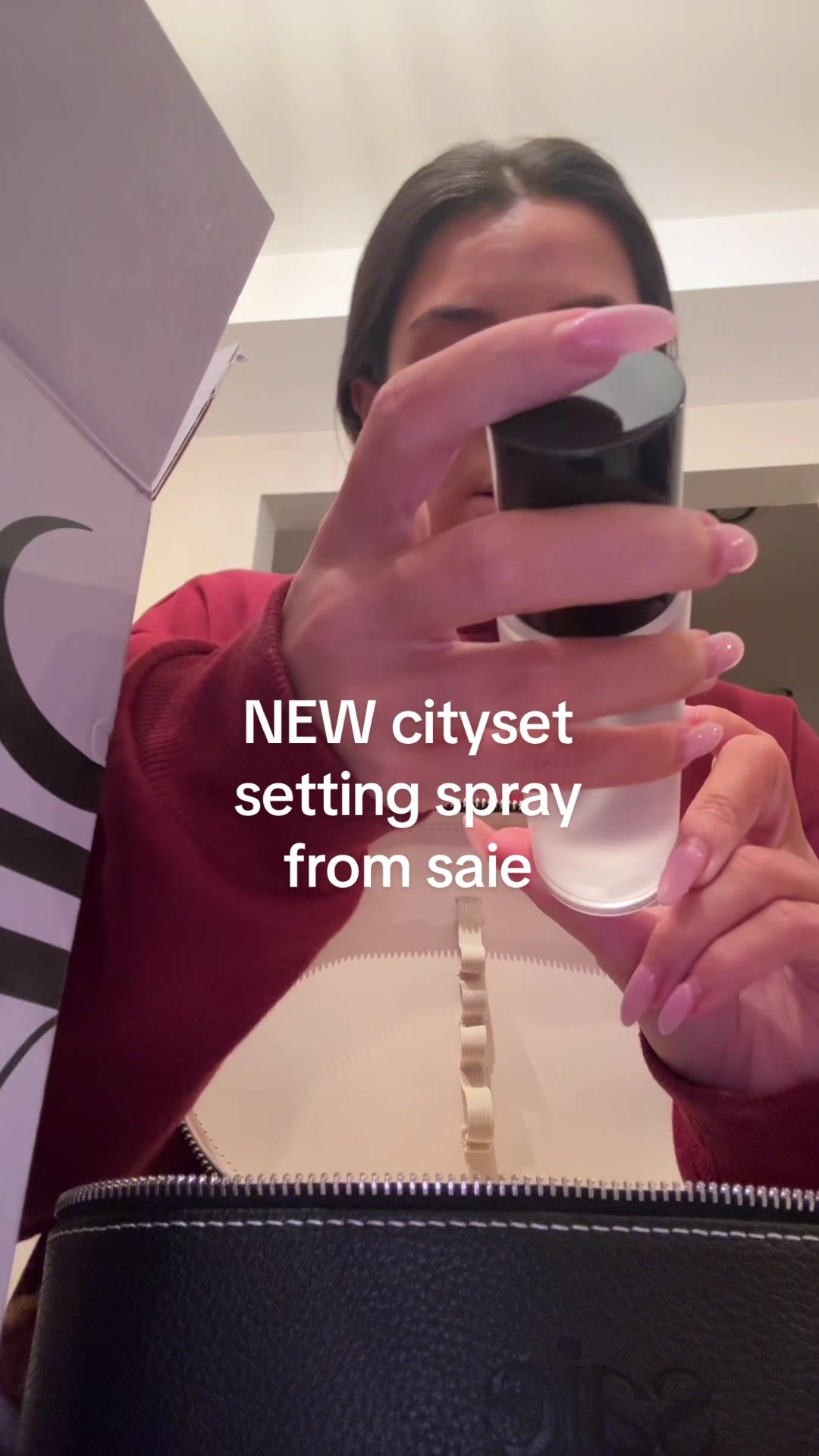 TikTok post by @sofiareparto for Saie hello. Caption reads: this whole package was perfect @Saie  .