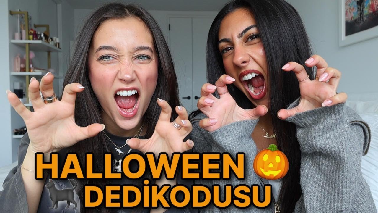 YouTube post by @haileyeylulsani for Cambly. Caption reads: HALLOWEEN DEDİKODUSU 🎃 Başımıza neler geldi....