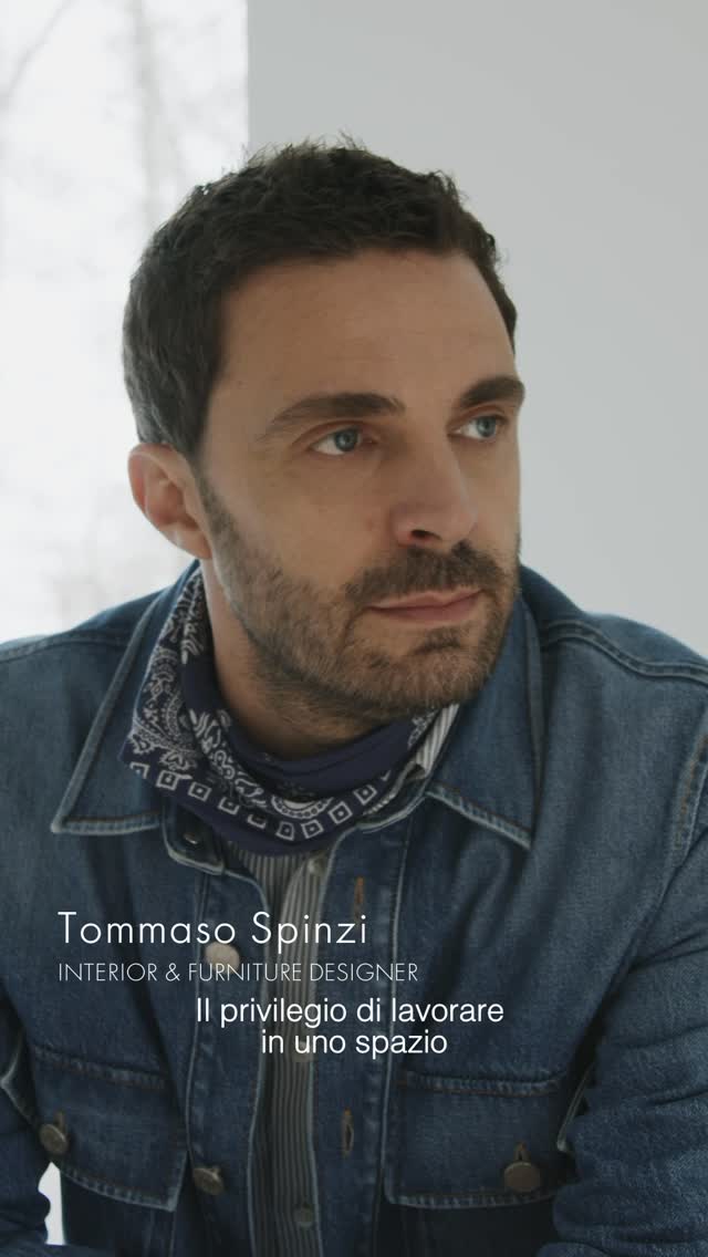 Instagram post by @tommasospinzi for ELLE DECOR. Caption reads: [...] working in my Space 🔮 @veluxitalia....