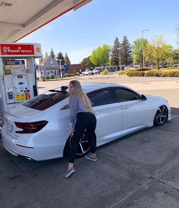 Instagram post by @jenlily for HIREV SPORTS. Caption reads: we’re just not gonna ask what I’m doing😂💗.