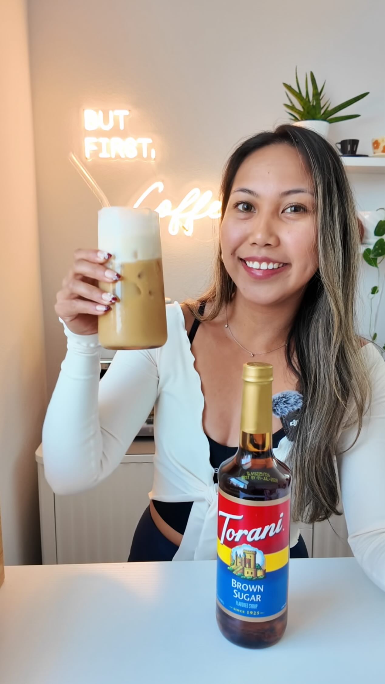 Instagram post by @chi.homecafe for Torani. Caption reads: The perfect fall latte – Brown Sugar Latte with....