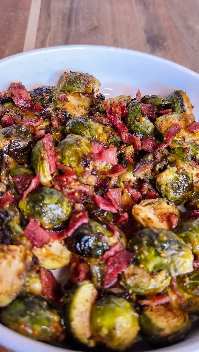 Instagram post by @thatsdashavu for Godshall's. Caption reads: [...] of Brussels sprouts, but here I am!....