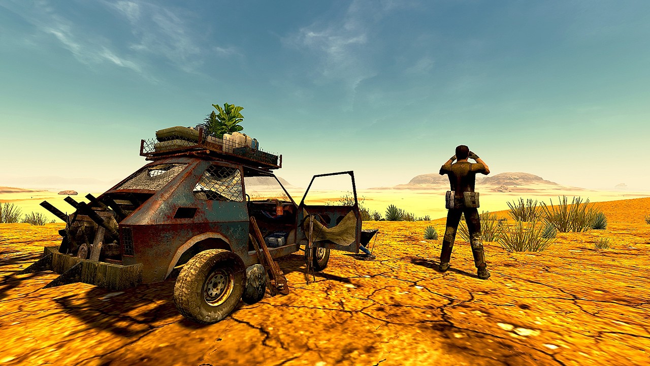 YouTube post by @Andarilhou for Instant Gaming. Caption reads: This game mixes Mad Max, survival, and car....