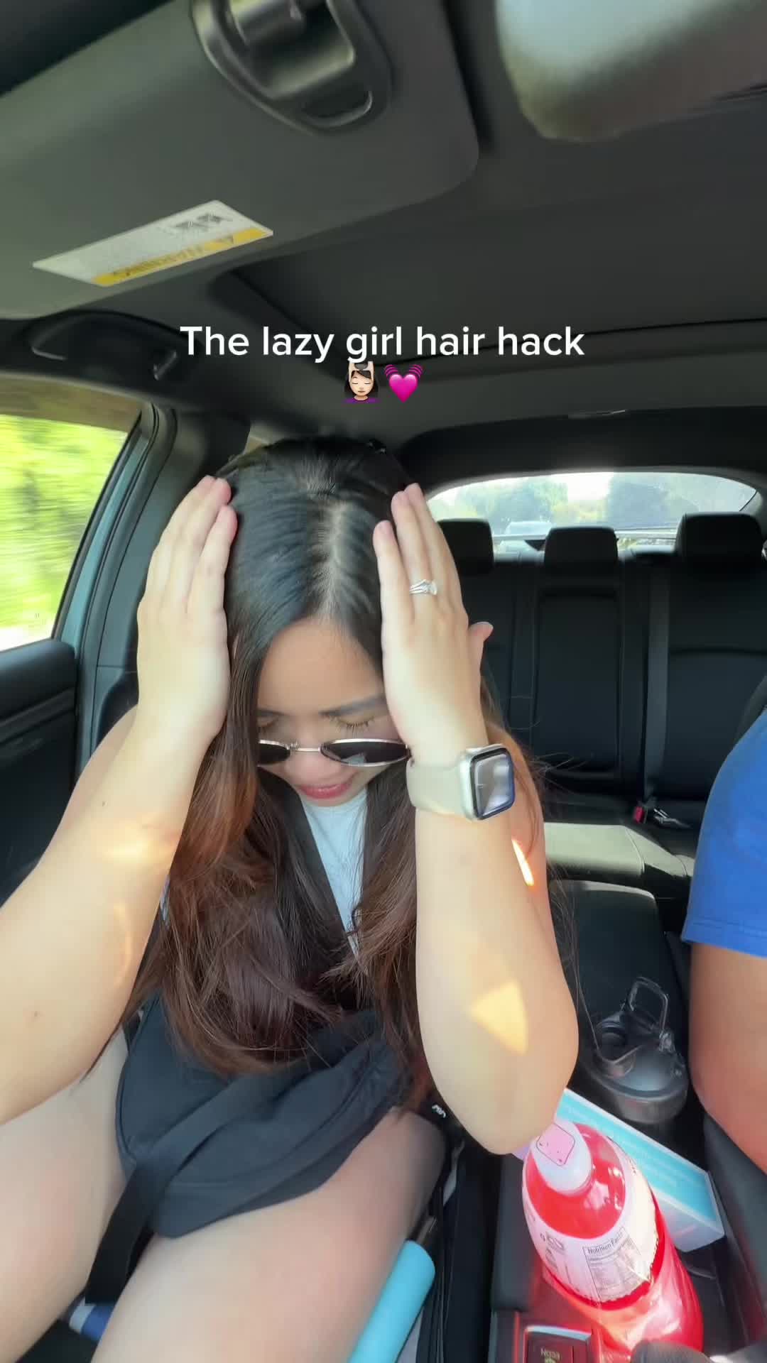TikTok post by @mariellekrisha for AMAXY Beauty. Caption reads: Can’t believe I’m just now finding out about this....