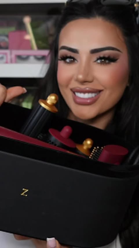 Instagram post by @zhilabeauty for Dyson Beauty. Caption reads: [...] what just landed on my doorstep from....
