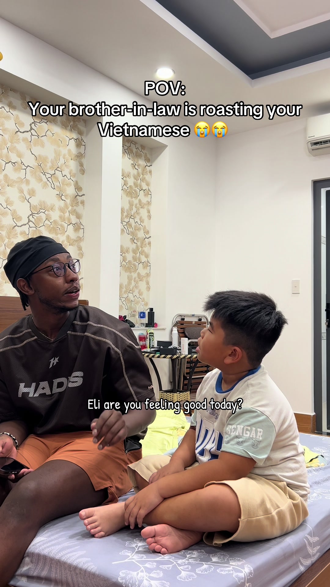 TikTok post by @bunbaehue for Duolingo. Caption reads: Dan is part of the fam ❤️  #duolingopartner....